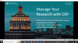 Manage your research with OSF