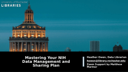 Mastering Your NIH Data Management and Sharing Plan, September 11, 2025