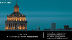 Love Data 2025: NSF and DOE's Public Access Plans