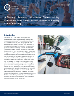 A Strategic Research Initiative on Characterizing Emissions From Small-Scale Lithium-Ion Battery Manufacturing
