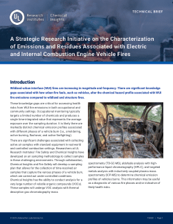 A Strategic Research Initiative on the Characterization of Emissions and Residues Associated with Electric and Internal Combustion Engine Vehicle Fires