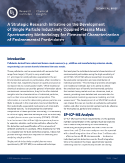 A Strategic Research Initiative on the Development of Single Particle Inductively Coupled Plasma Mass Spectrometry Methodology for Elemental Characterization of Environmental Particulates
