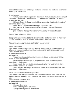 Data from: The relationship between pollinator community and