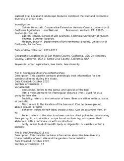 Data from: Local and landscape features constrain the trait and taxonomic diversity of urban bees