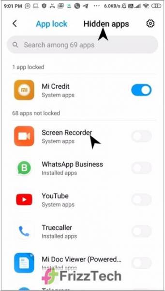 How to Hide Apps on Android without Disabling - Mi UI Apps Hide screen