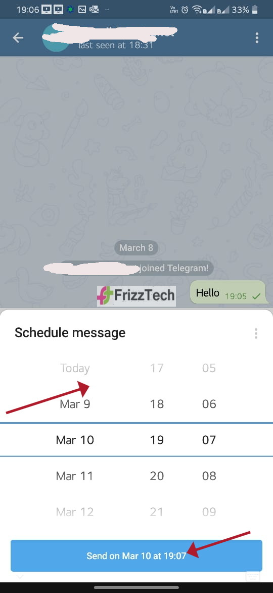 How To Schedule a Text Message on Telegram - Schedule message