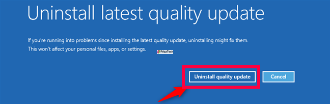 USB drive to go back to the previous version of Windows 10 step3