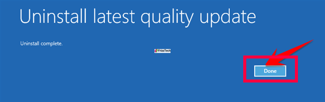 USB drive to go back to the previous version of Windows 10 step4