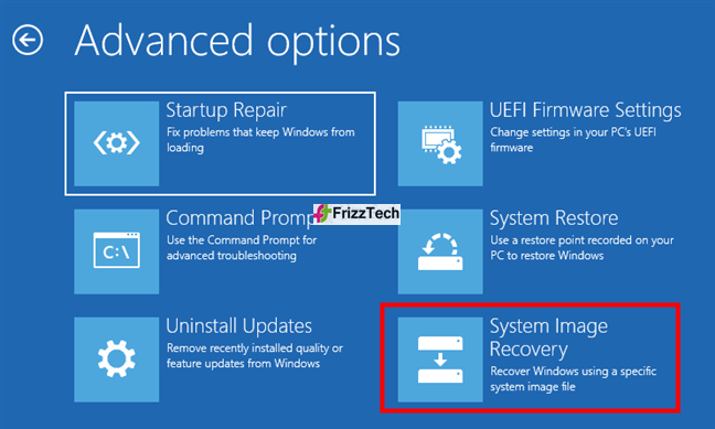 recovery USB drive to replace windows 10 and your data with a system image
