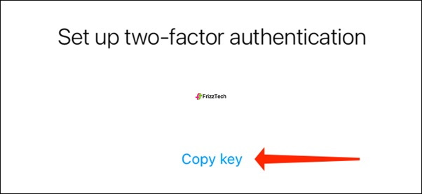 Instagram Security 2FA set steup Copy key