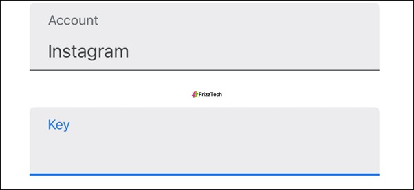 Instagram Security 2FA set steup Copy key start Enter key details