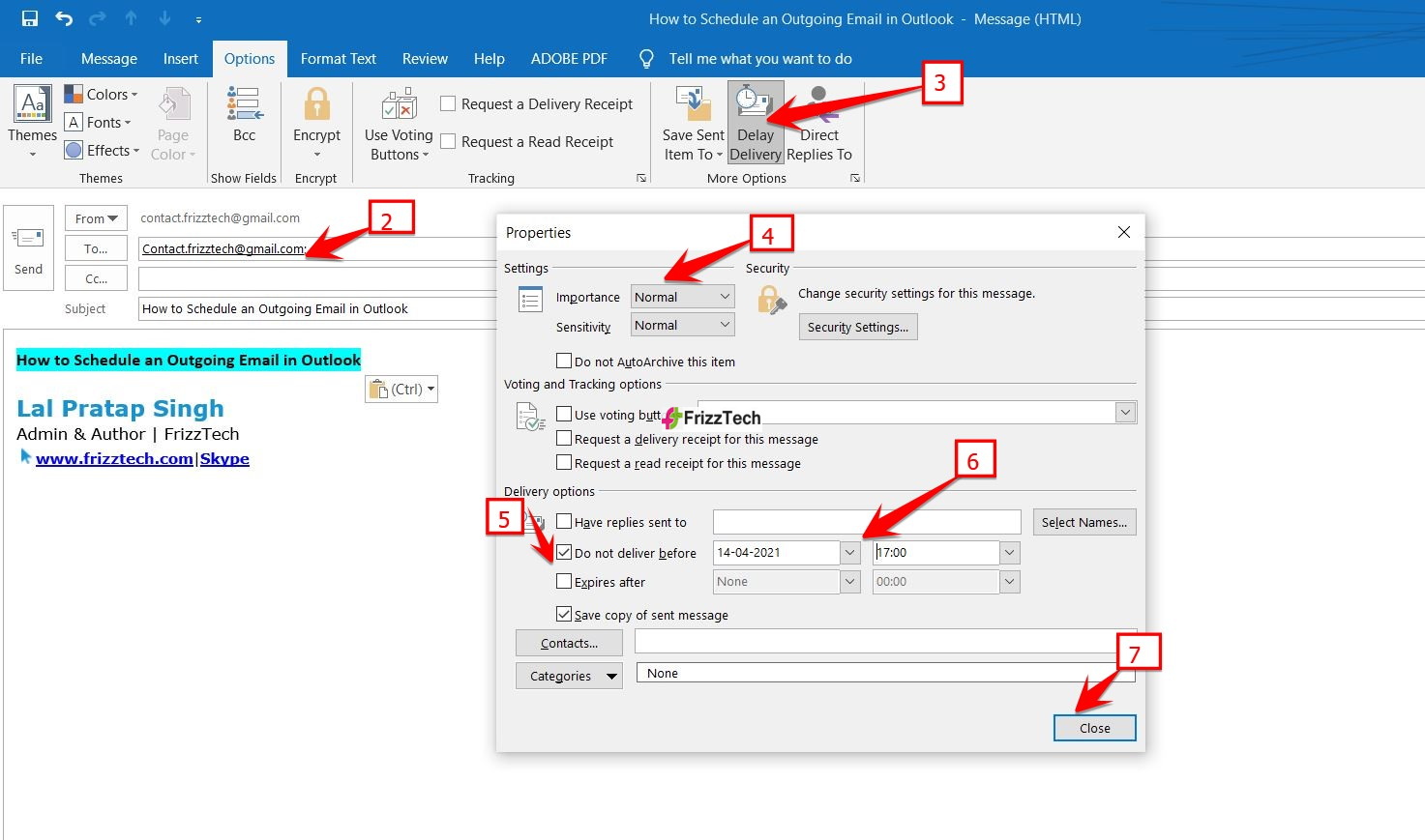 Schedule an Outgoing Email in Outlook