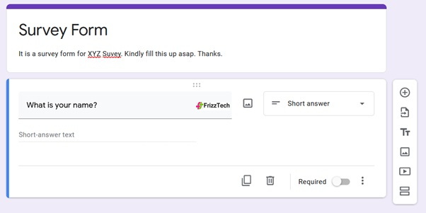 Google Forms screen survey form2