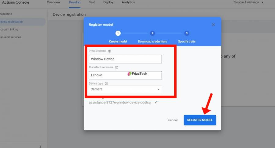 Register Model details