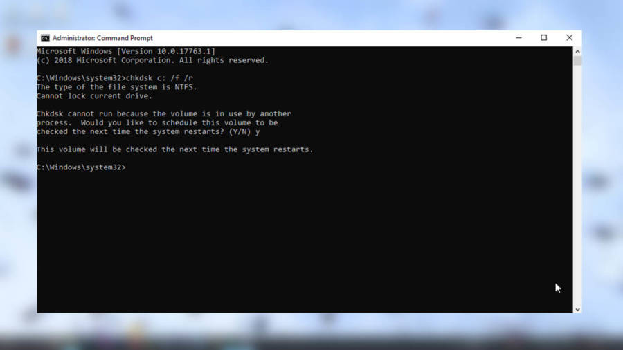 chkdsk command
