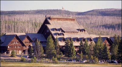 Old Faithful Inn, Illustrated History of Log Cabins, homesteading, homestead
