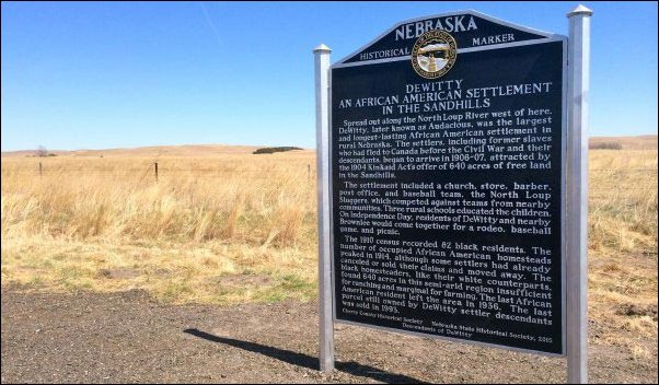 A Town Named Audacious Nebraska, African American Homesteaders, DeWitty Nebraska, Black settlers