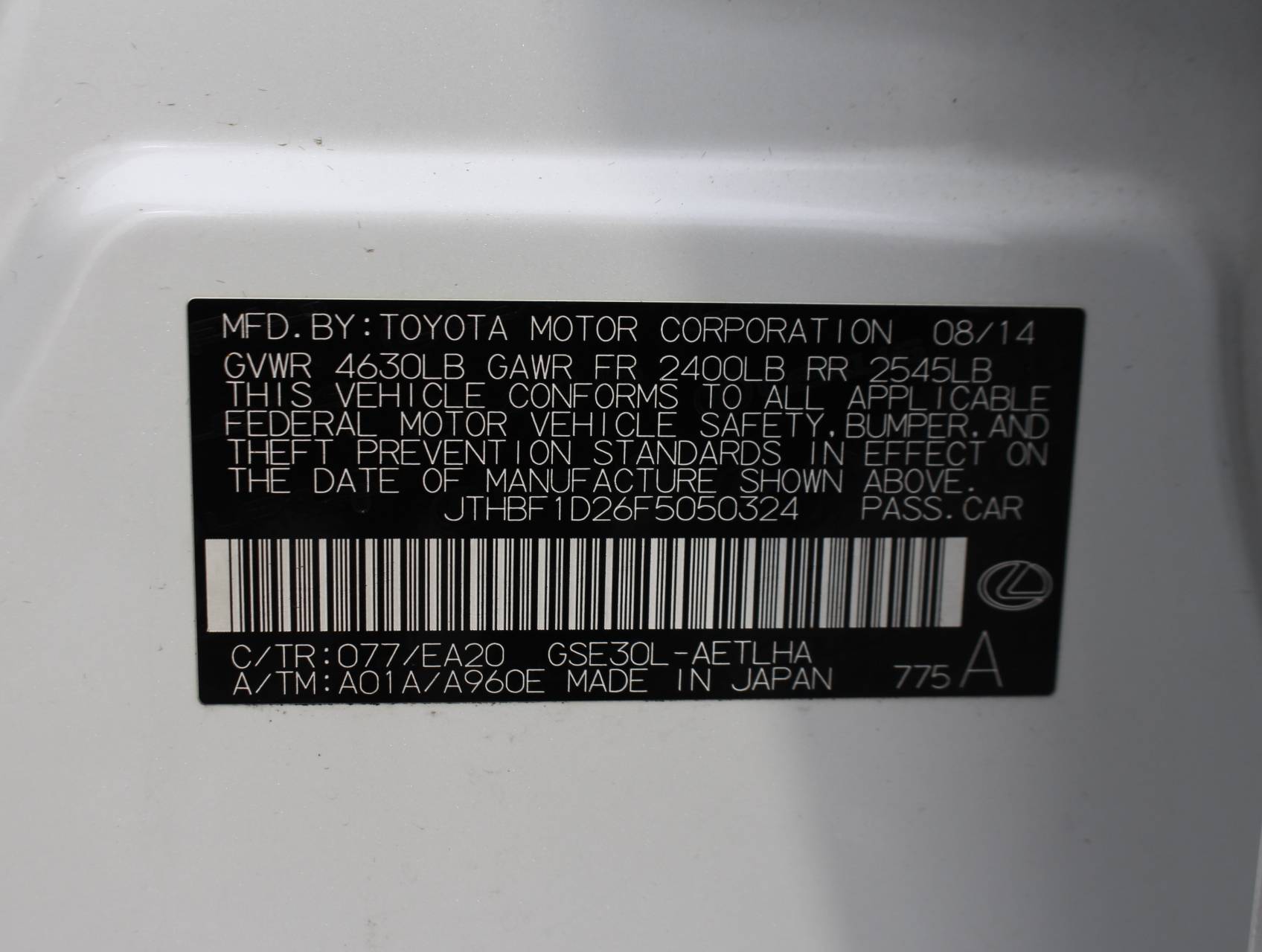 Florida Fine Cars - Used LEXUS IS 250 2015 MIAMI CRAFTED LINE