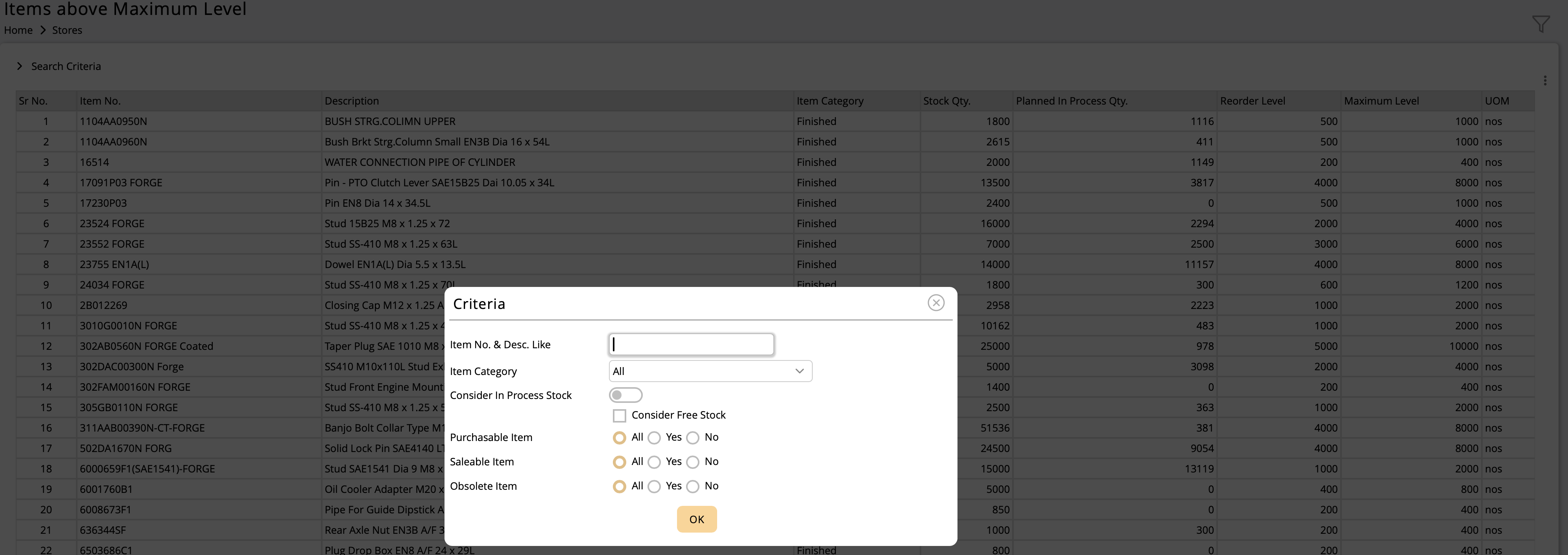 This report can be filtered in multiple ways