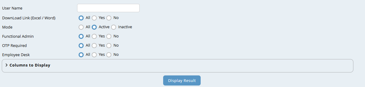 Masters - Reset User Password