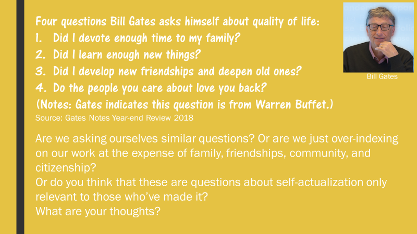 Bill Gates Four Questions