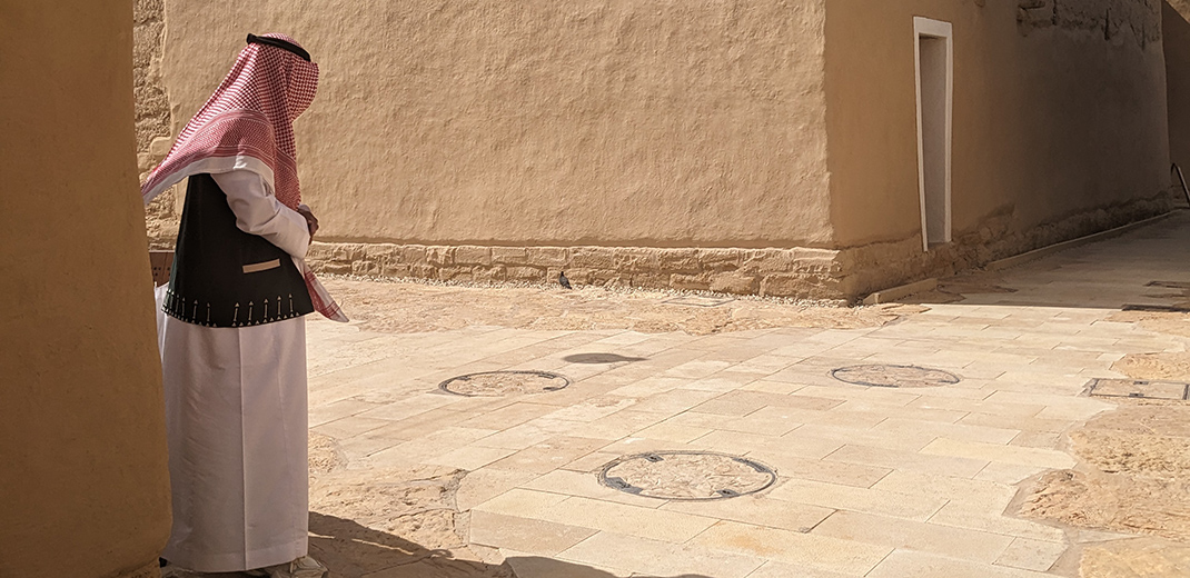GLOBAL Hero Diriyah The mud-brick city of Diriyah is an innovative
project northwest of Riyadh. Considered the
birthplace of the Kingdom of Saudi Arabia,
Diriyah integrates a UNESCO World Heritage
site into the design of a mixed-use complex. (Photo courtesy of Leah Misbin)