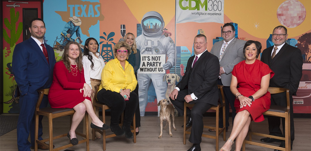 Team members of CDM360, an IREM Houston Chapter Industry Partner and For Houston, From Houston Scholarship contributor.