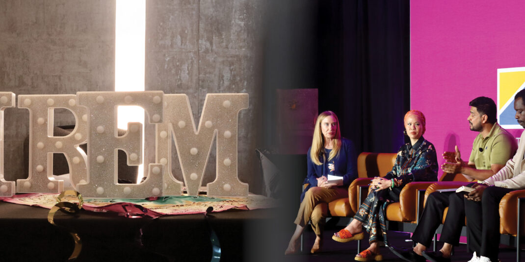 2026 IREM President Mindy Gronbeck, CPM®, CCIM (left), with Future of the Industry panelists Winnie Tran, CPM®; Muhammad JawadUrRehman, CPM®; and Patrick Katabua, CPM®.