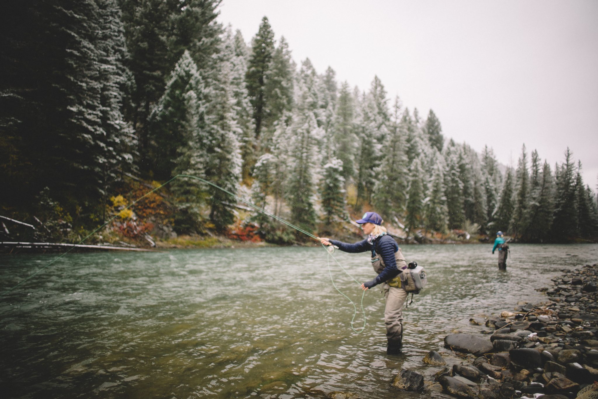 Montana -- Big Sky Country - Fly Fishing Scene: Retro Travel