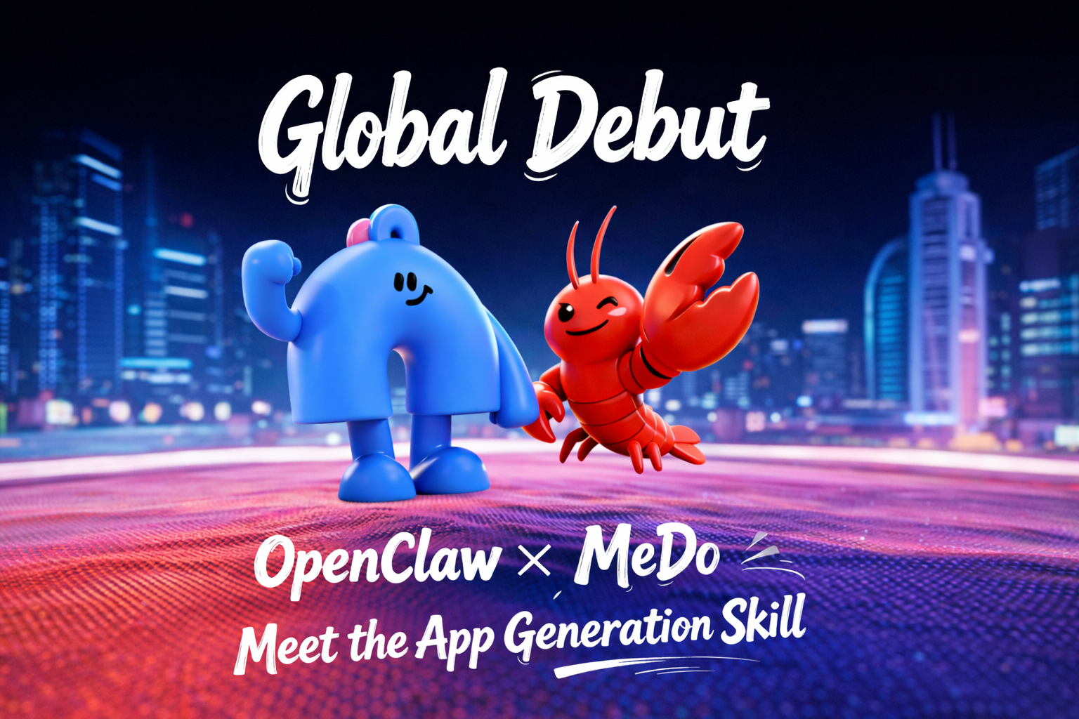 How to Build and Launch a Full App with OpenClaw × MeDo Skill