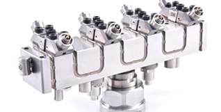 Mold-Masters Melt-CUBE inline side gating hot runner system