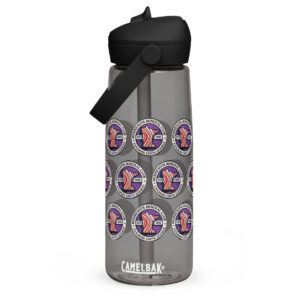 Flip straw water bottle