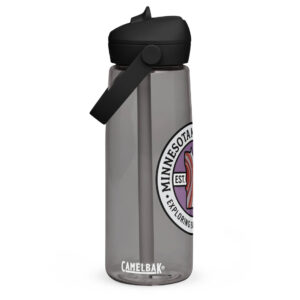 Flip straw water bottle
