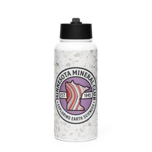 Stainless steel water bottle with a straw lid