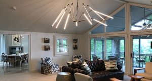 THIN Chandelier Installation by Aida Interiors