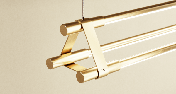 Juniper Lighting THIN Multiples Triad Brass Straps and Magnetic Ends