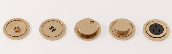 Juniper Lighting Ground Control Collection in Satin Brass Metal Finish