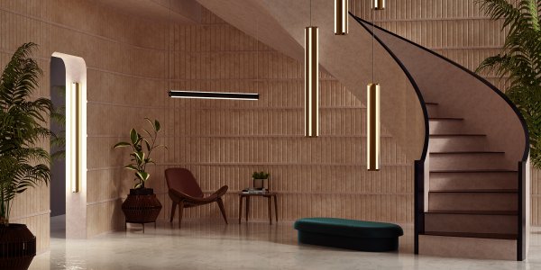 Juniper Lighting Axis Wall Sconce Powered On