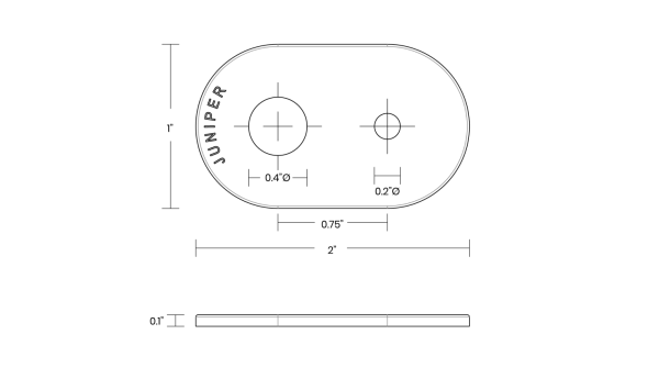Juniper Lighting Remote Driver Mounting Plate Dimensions
