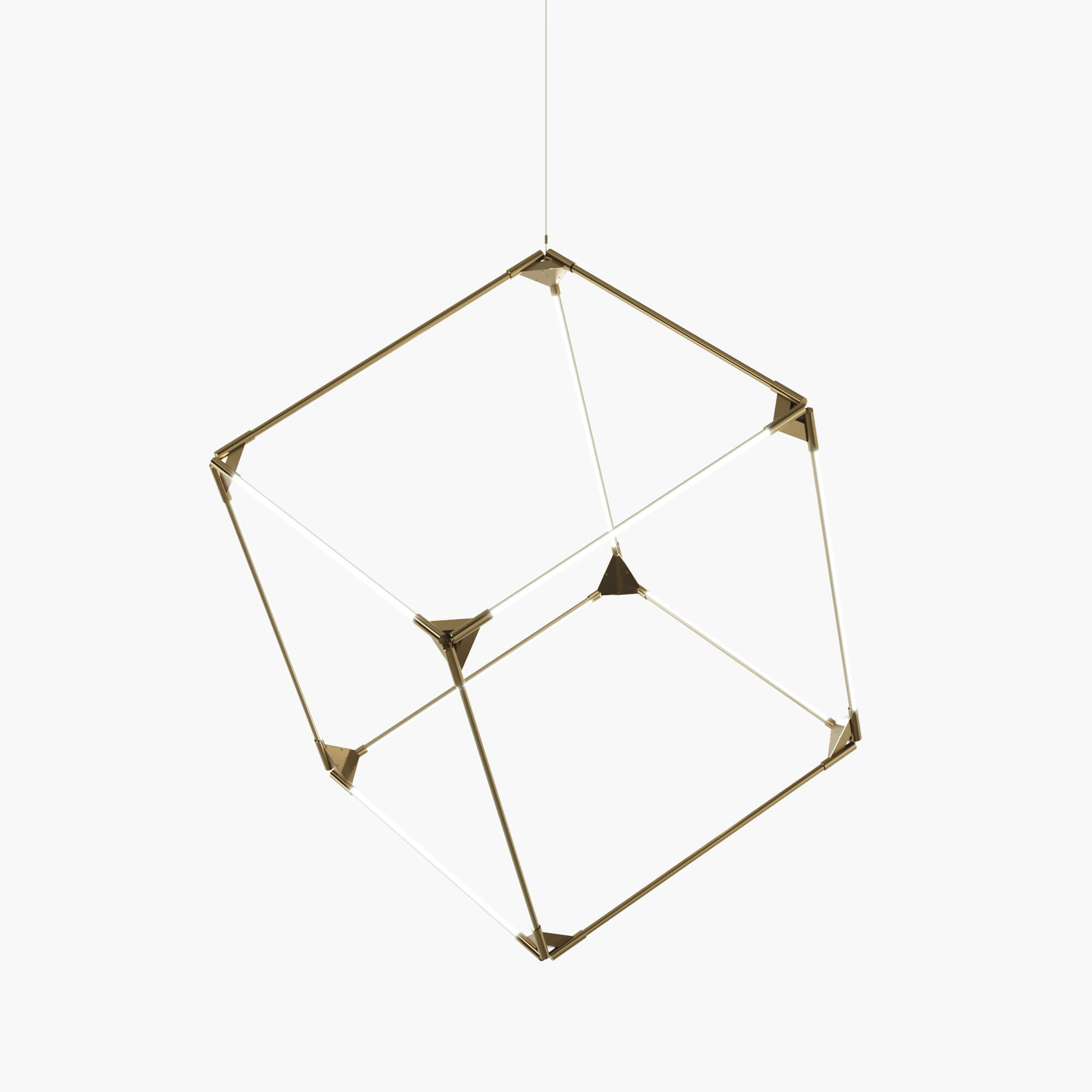 THIN Solids Cube Satin Brass