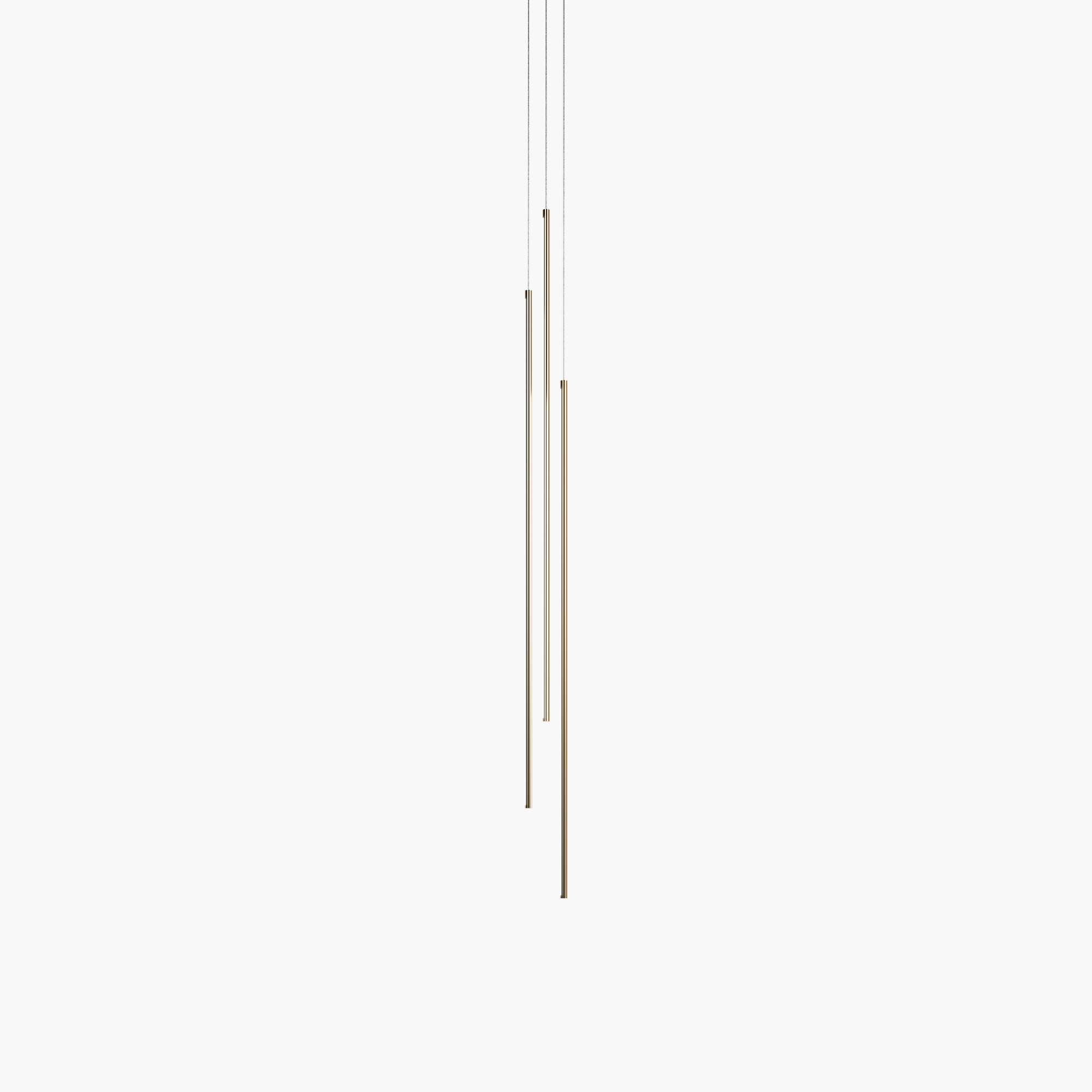 THIN Vertical Suspension Cluster Satin Brass 3 Segments