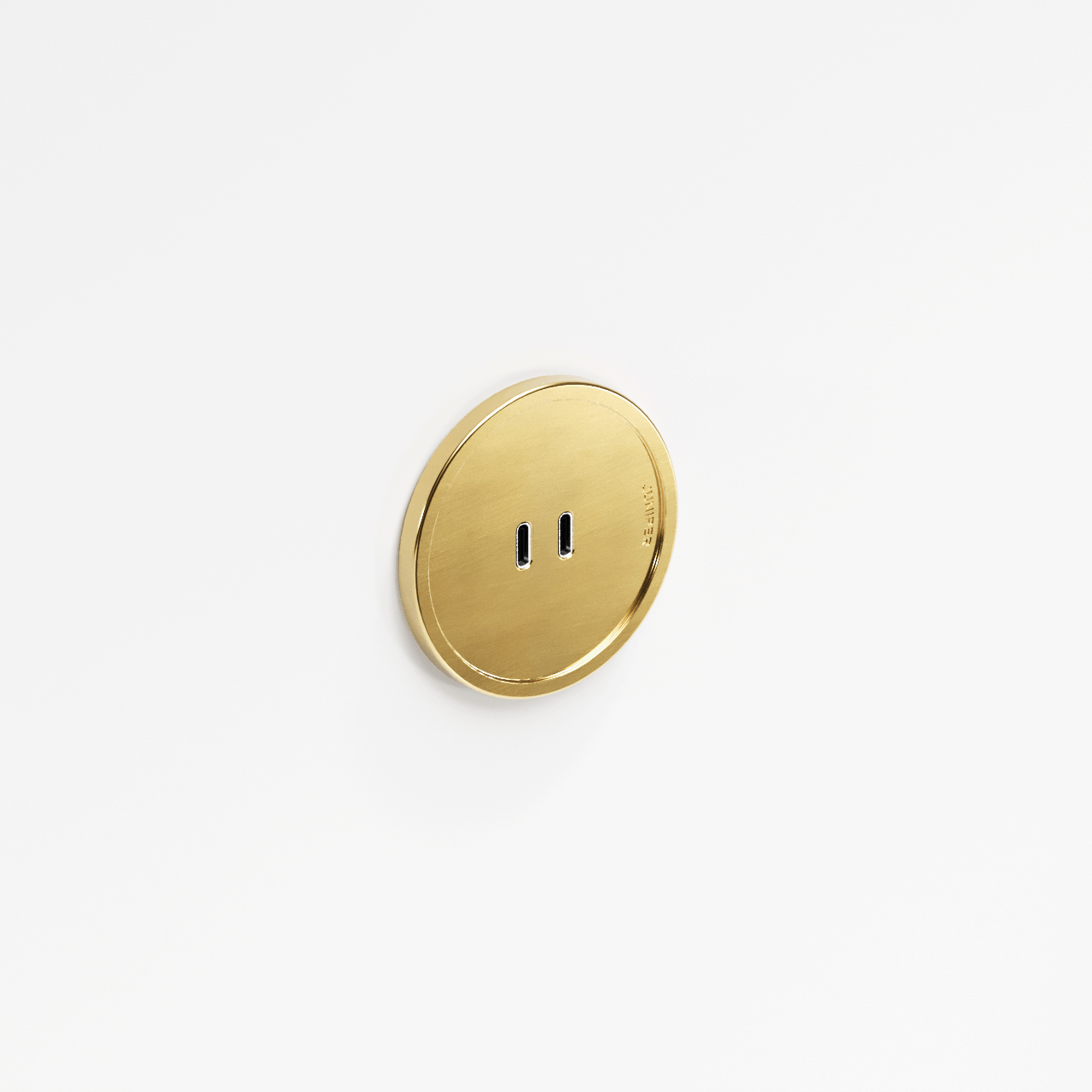 Ground Control Hardwired Satin Brass 1 Double Usb C
