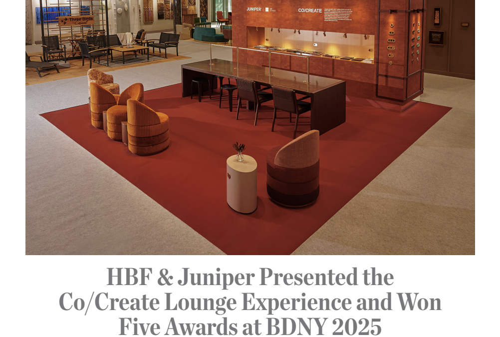 Co/Create by Juniper + HBF Featured in The Business of Furniture