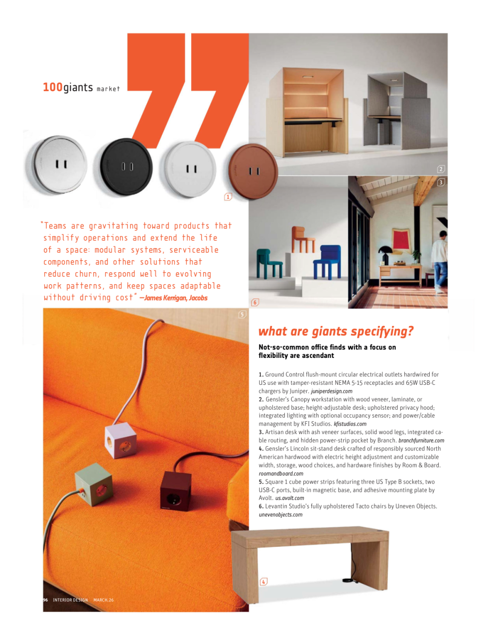 Interior Design Magazine features Ground Control