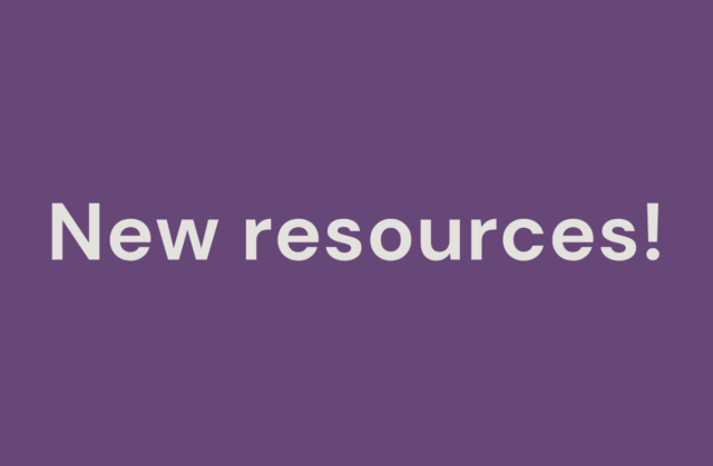 New resources!