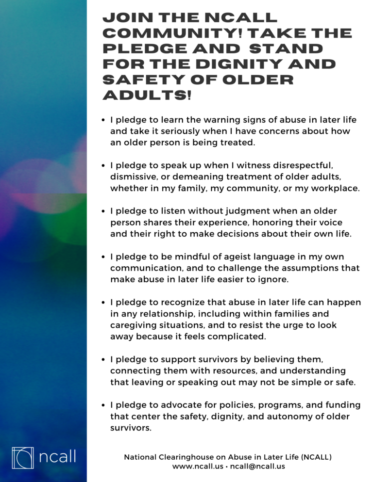 Take the Pledge! - NCALL - The National Clearinghouse on Abuse in Later ...