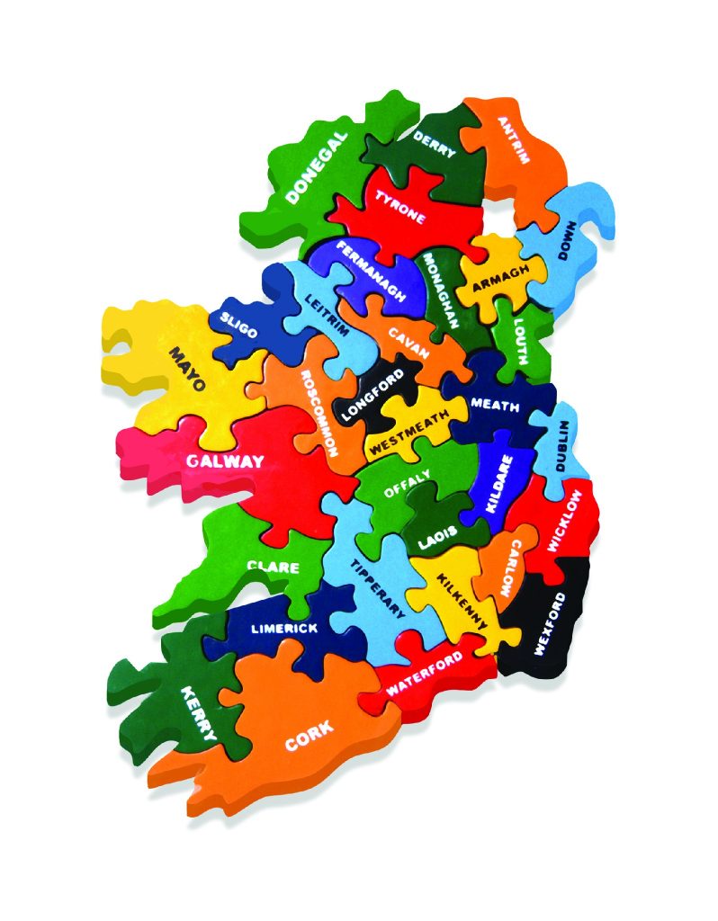 Map of Ireland Jigsaw PuzzleAlphabet Jigsaws Skellig Gift Store