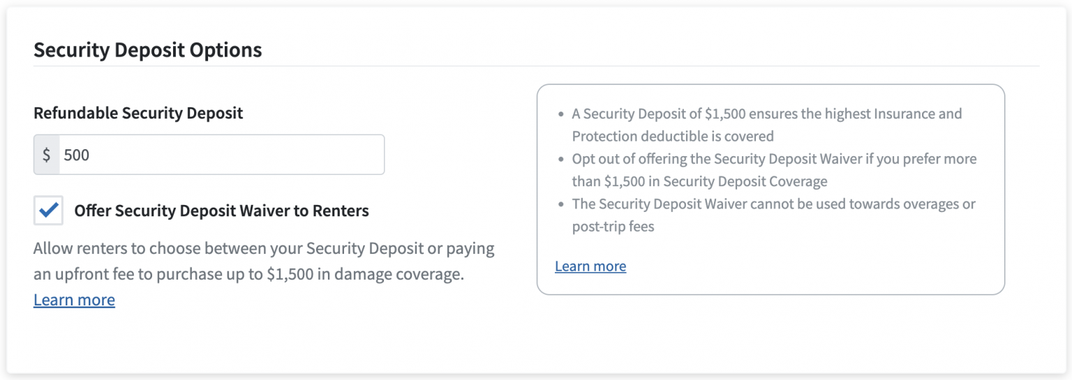Security Deposit Waiver How it works RVshare Owner Toolkit
