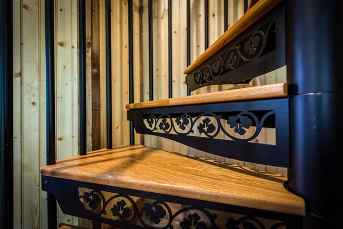 decorative risers steel spiral staircase