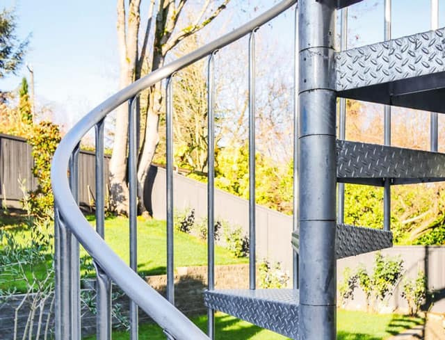 continuous sleeve outdoor spiral staircase
